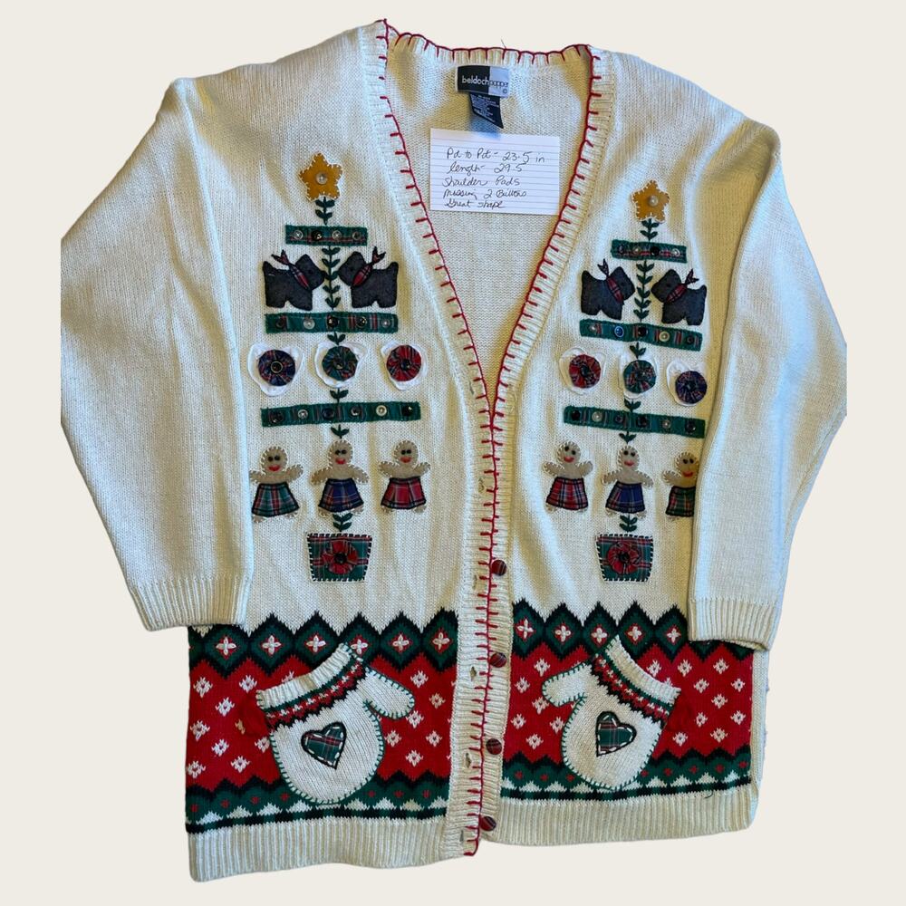 Beldoch Popper Ugly Christmas Sweater Sz L